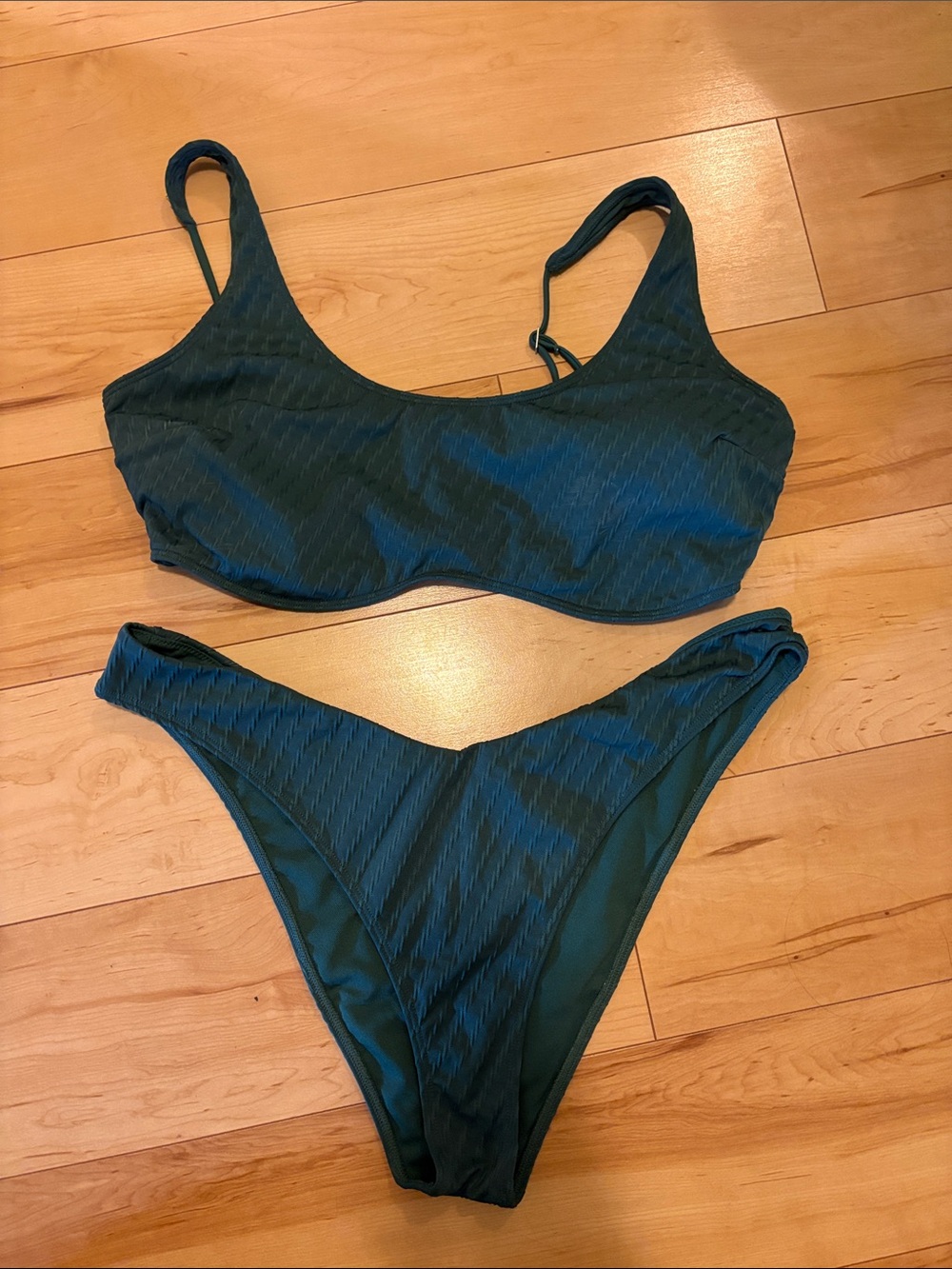 Abercrombie & Fitch Curve Love Ribbed Two-Piece Bikini